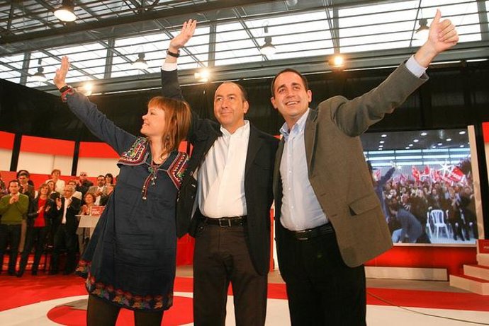 Leire Pajín, Alejandro Soler y Jorge Alarte en Elche