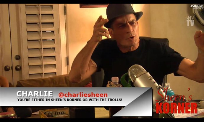 Charlie Sheen en 'Sheen's Korner'