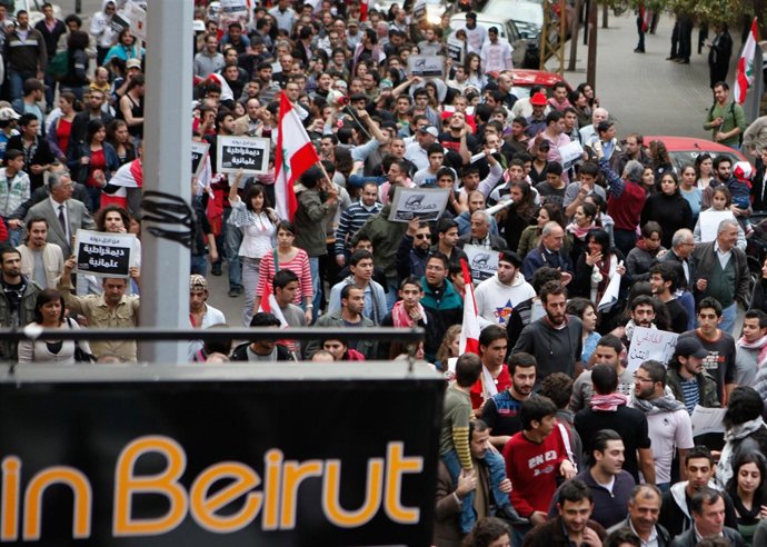 Protestas en Líbano contra el sectario sistema político 