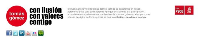 Página web de Tomás Gómez