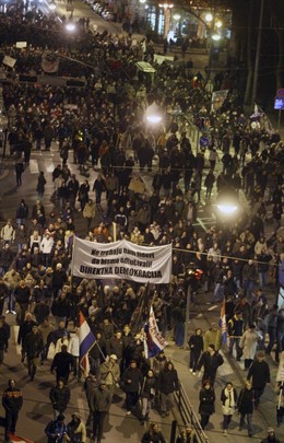 Manifestación en Croacia contra el gobierno
