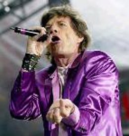 Jagger en plena actuación