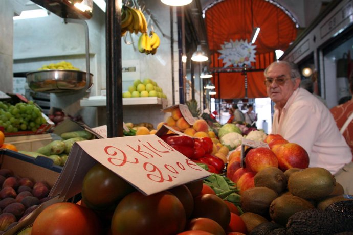Mercado de frutas y verduras en Andalucía