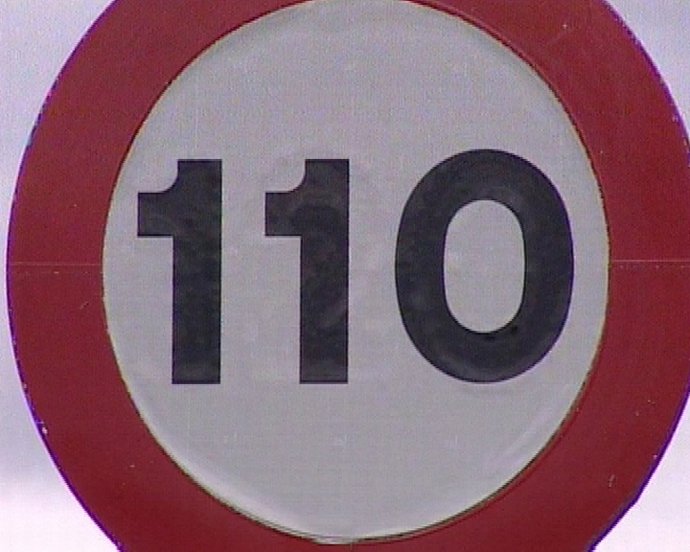 Colocada a modo de prueba una señal de 110 km/h