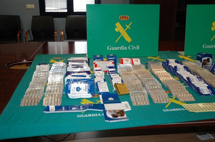 productos incautados por la Guardia Civil