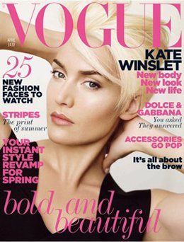 La actriz Kate Winslet en la portada de Vogue