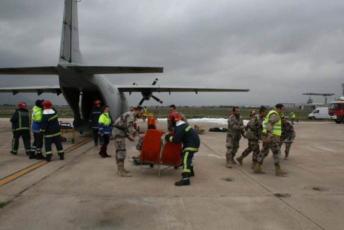 Simulacro Aéreo en la Base de Alcantarilla 