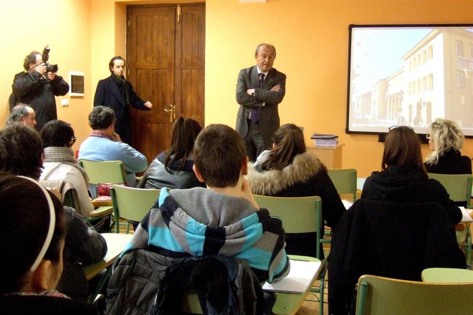 López Marcano en el IES Marqués de Santillana