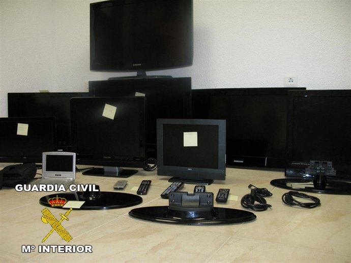 : Imagen del material incautado en la Operación Circuito. 