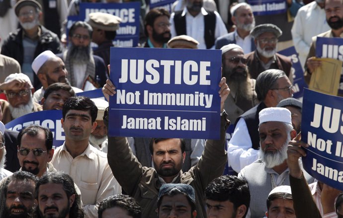 Manifestación antiestadounidense en Pakistán