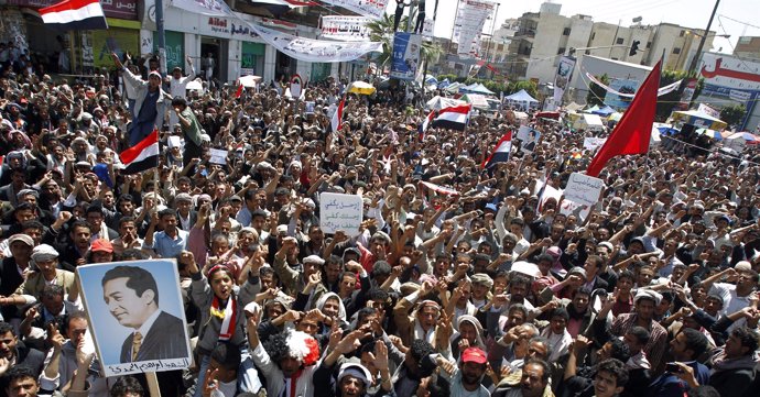 Manifestación antigubernamental en Yemen
