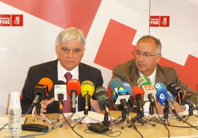 Los socialistas canarios José Miguel Pérez y Francisco Hernández Spínola