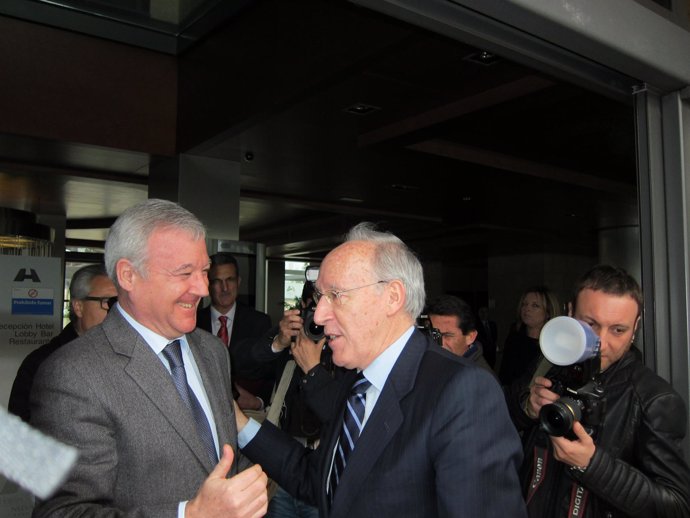 El economista Manuel Pizarro y el presidente murciano Ramón Luis Valcárcel