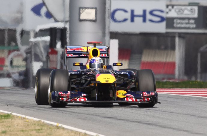 Vettel en los 'Test' del Circuit de Catalunya