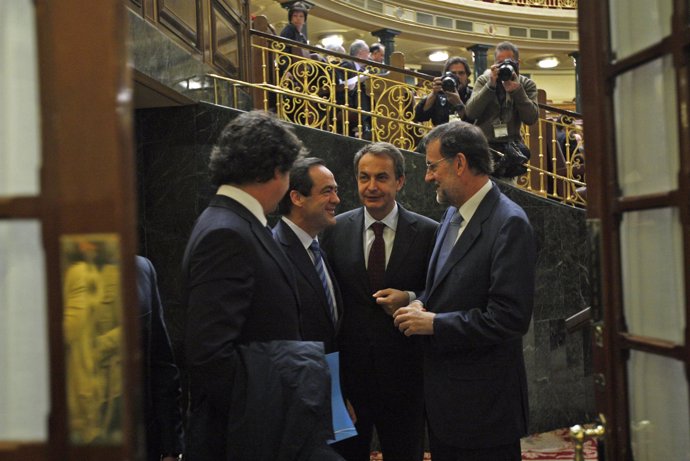 Encuentro Zapatero, Bono y Rajoy