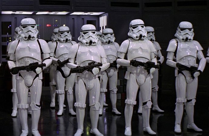Soldados del imperio Stormtroopers en La guerra de las Galaxias Star Wars