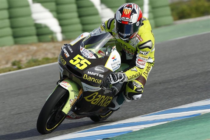 El piloto del Bankia Aspar, Héctor Faubel (Aprilia)