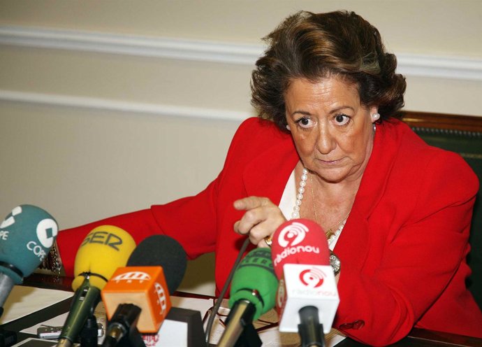 Barberá en rueda de prensa en una imagen de archivo