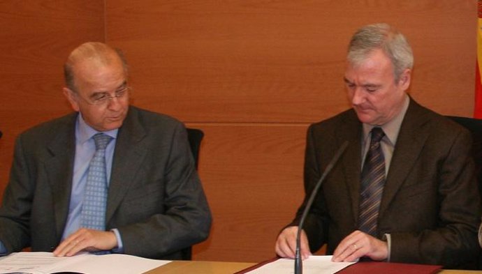 Carlos Egea y el presidente Ramón Luis Valcárcel en una foto de archivo