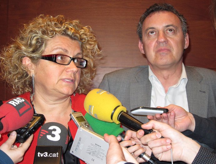 Los diputados del PSC Marina Geli y Josep Maria Sabaté