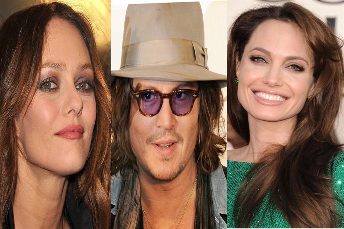 Vanessa Paradis, Johnny Depp y Angelina Jolie