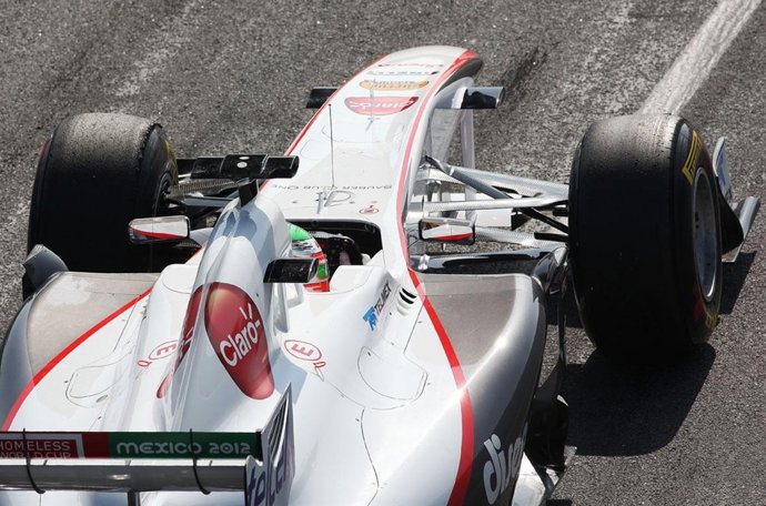 Sergio Pérez (Sauber), en los 'test' del Circuit de Catalunya