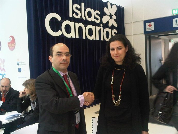 El consejero de Turismo, Roberto Moreno, durante la ITB de Berlín