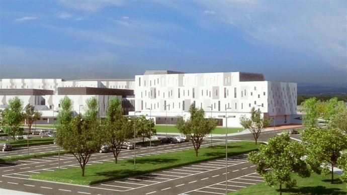 Recreación del futuro hospital de Teruel