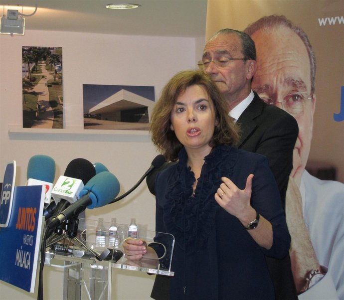 La portavoz del PP en el Congreso de los Diputados, Soraya Sánez de Santamaría, 