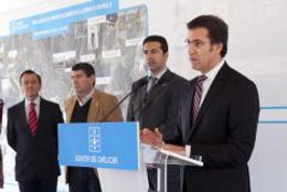 El presidente del Ejecutivo gallego, Alberto Núñez Feijóo en el acto de puesta e