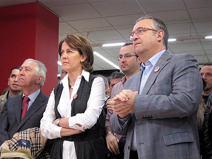 Yolanda Barcina y Enrique Maya en la inauguración de la nueva sede de UPN en Pam