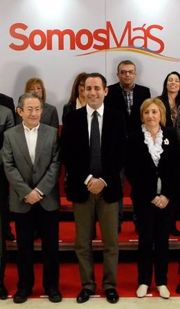 Luna, Alarte y Barceló en la presentación de la candidatura de Alicante.