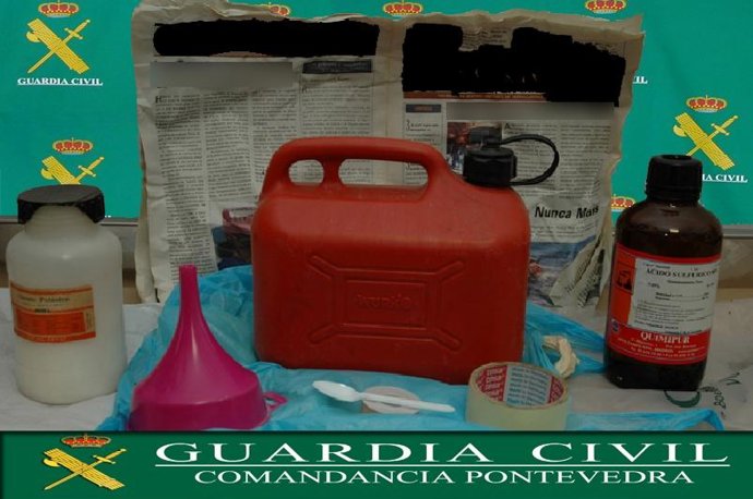 Material encontrado en el zulo