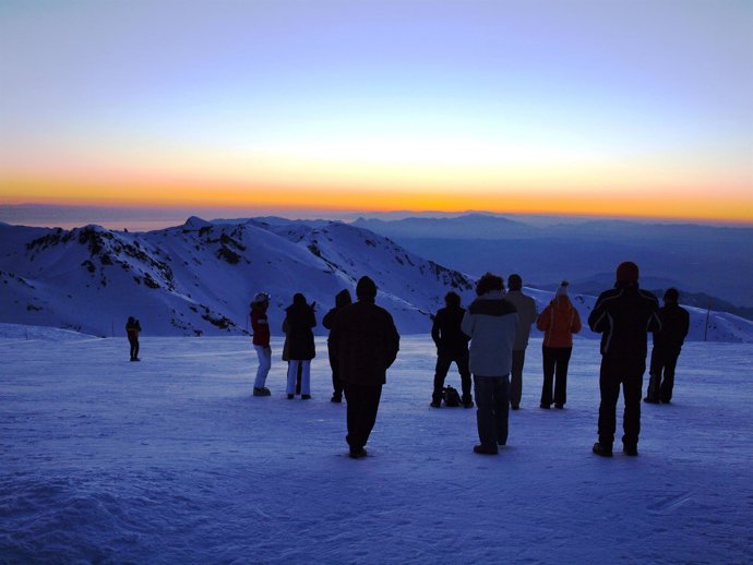 Atardecer en Sierra Nevada en Granada
