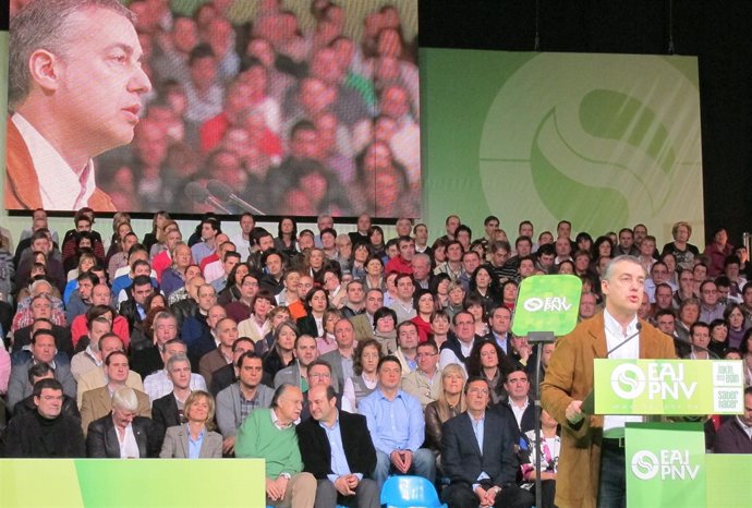 Iñigo Urkullu, en el acto del PNV en el BEC.