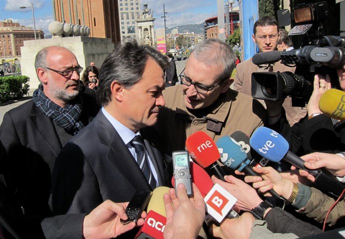 Artur Mas en su visita a la Feria de Antigüedades de Barcelona