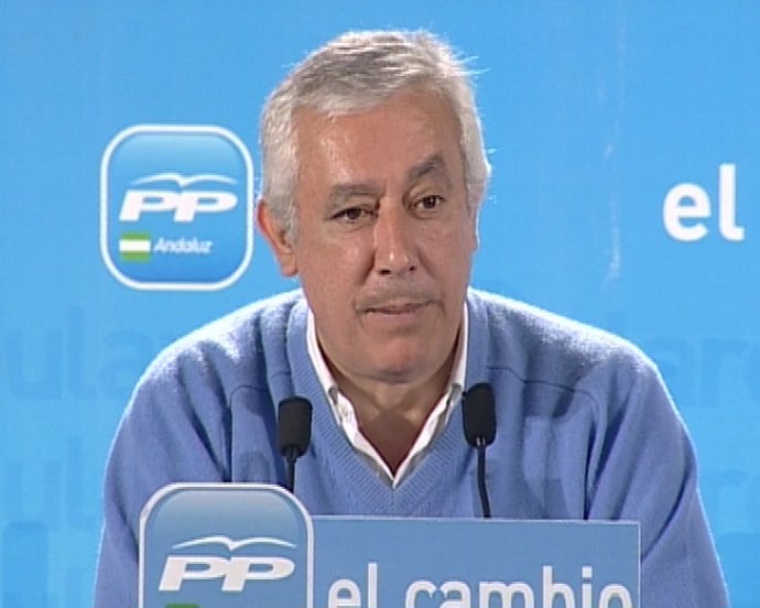 El presidente del PP andaluz, Javier Arenas