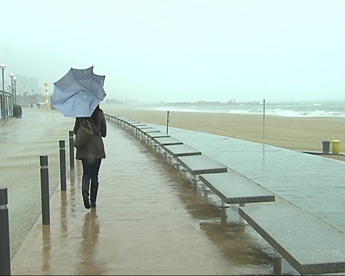 El temporal de lluvia afecta Barcelona