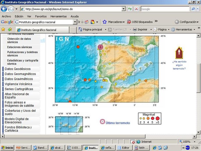 Terremoto en Galicia