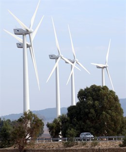 Molinos de energía eólica en Andalucía