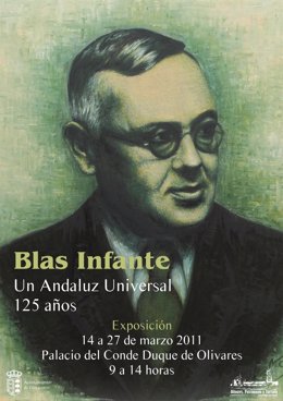 Cartel de la exposición de Blas Infante en Olivares