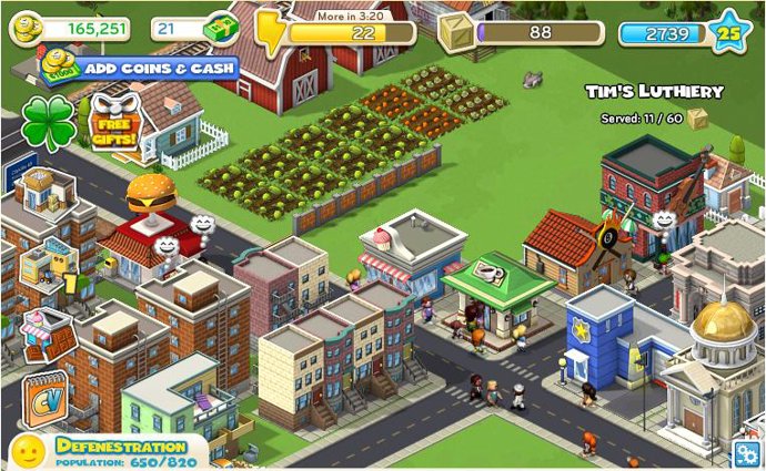 Pantalla del juego CityVille