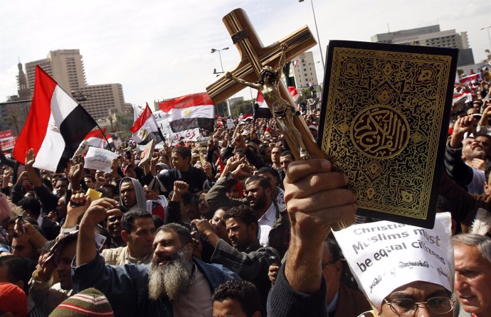 Protesta de cristianos en Egipto