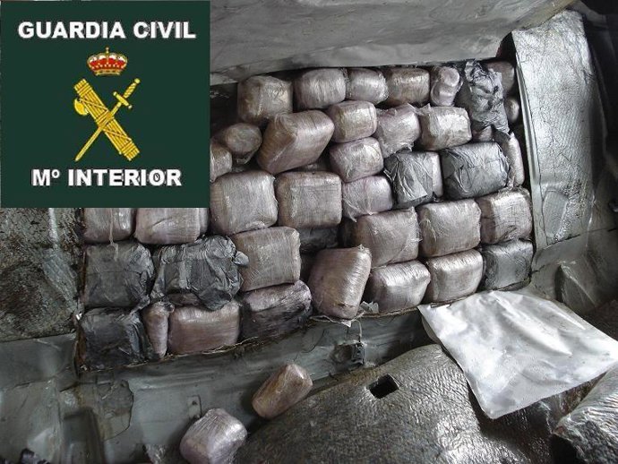 Droga intervenida en el puerto de Málaga