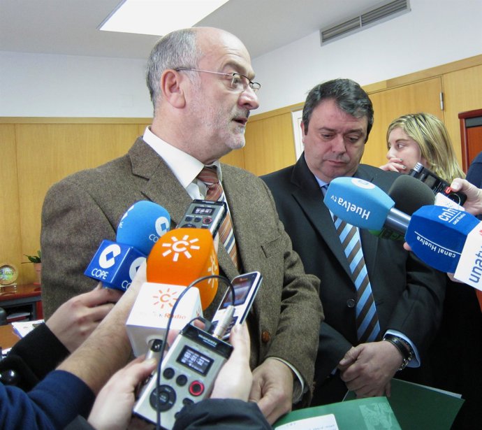 El delegado del Gobierno andaluz en Huelva, Manuel Alfonso Jiménez, en declaraci