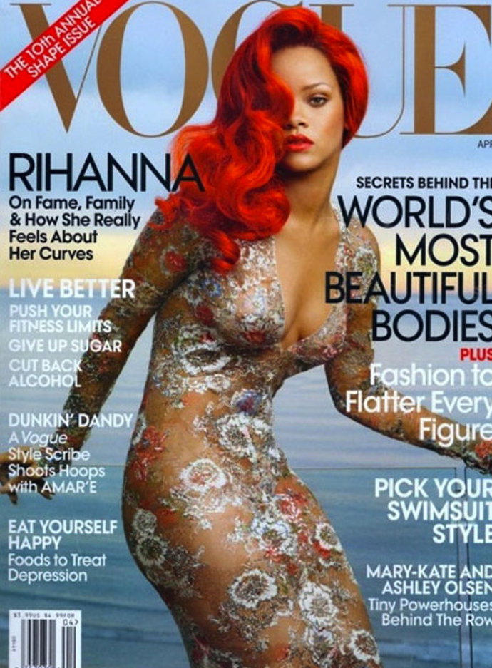 Rihanna en la portada de abril 2011 de Vogue USA