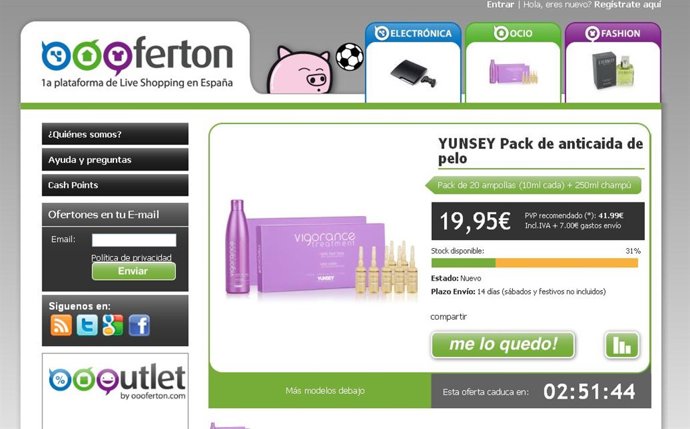 Página web oooferton.com