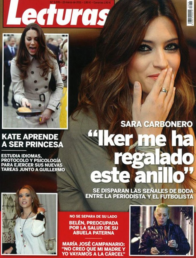 Sara Carbonero en la portada de la revista 'Lecturas'
