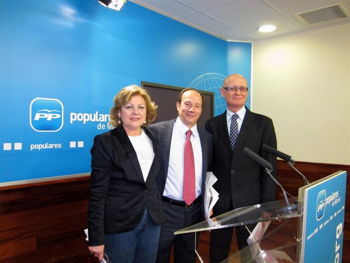 Bolarín, Moya-Angeler y Coronado, durante la rueda de prensa