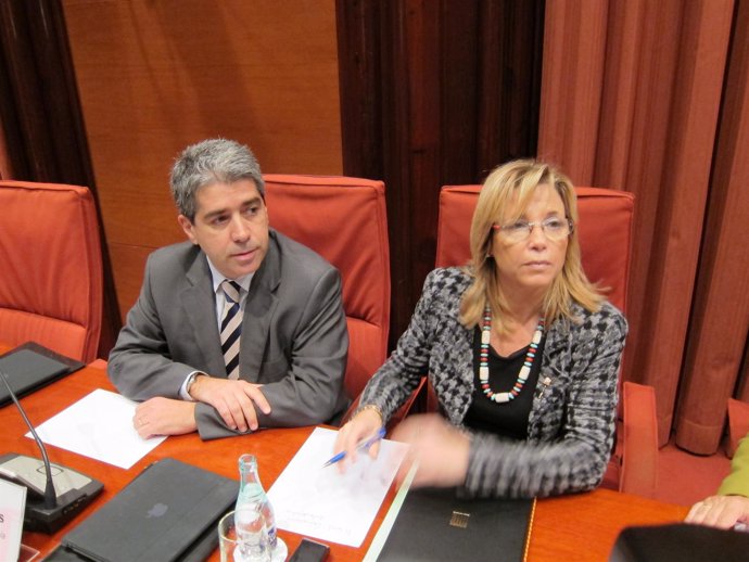 Joana Ortega, en el Parlament